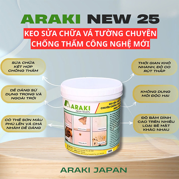 Sản phẩm chống thấm Araki New 25